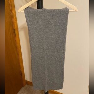 Sandro cashmere skirt grey color